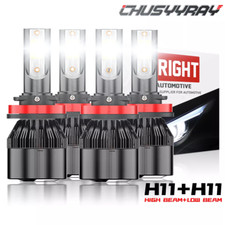 For Chevy Malibu 2006-2012 4x Led Headlight Bulbs Highlow Beam Combo Kit 6000k