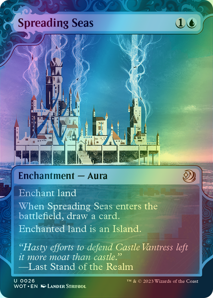 Spreading Seas FOIL, Wilds of Eldraine Enchanting Tales, MTG WOE