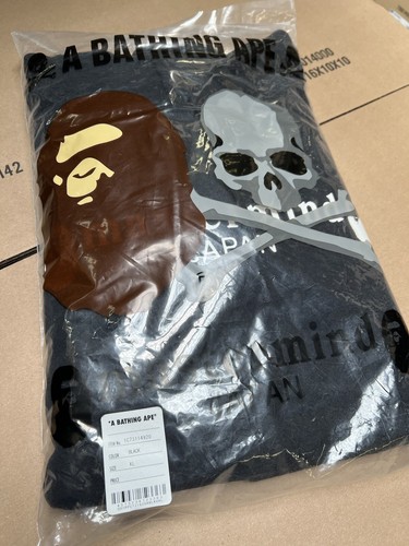 A Bathing Ape x Mastermind Japan 2016 Pull Over Hoodie Black Sz XL Brand New - Picture 13 of 14