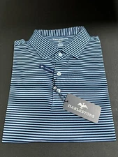 NWT MEN'S HARLESTONS THE WENTWORTH OCEAN BLUE POLO - MEDIUM
