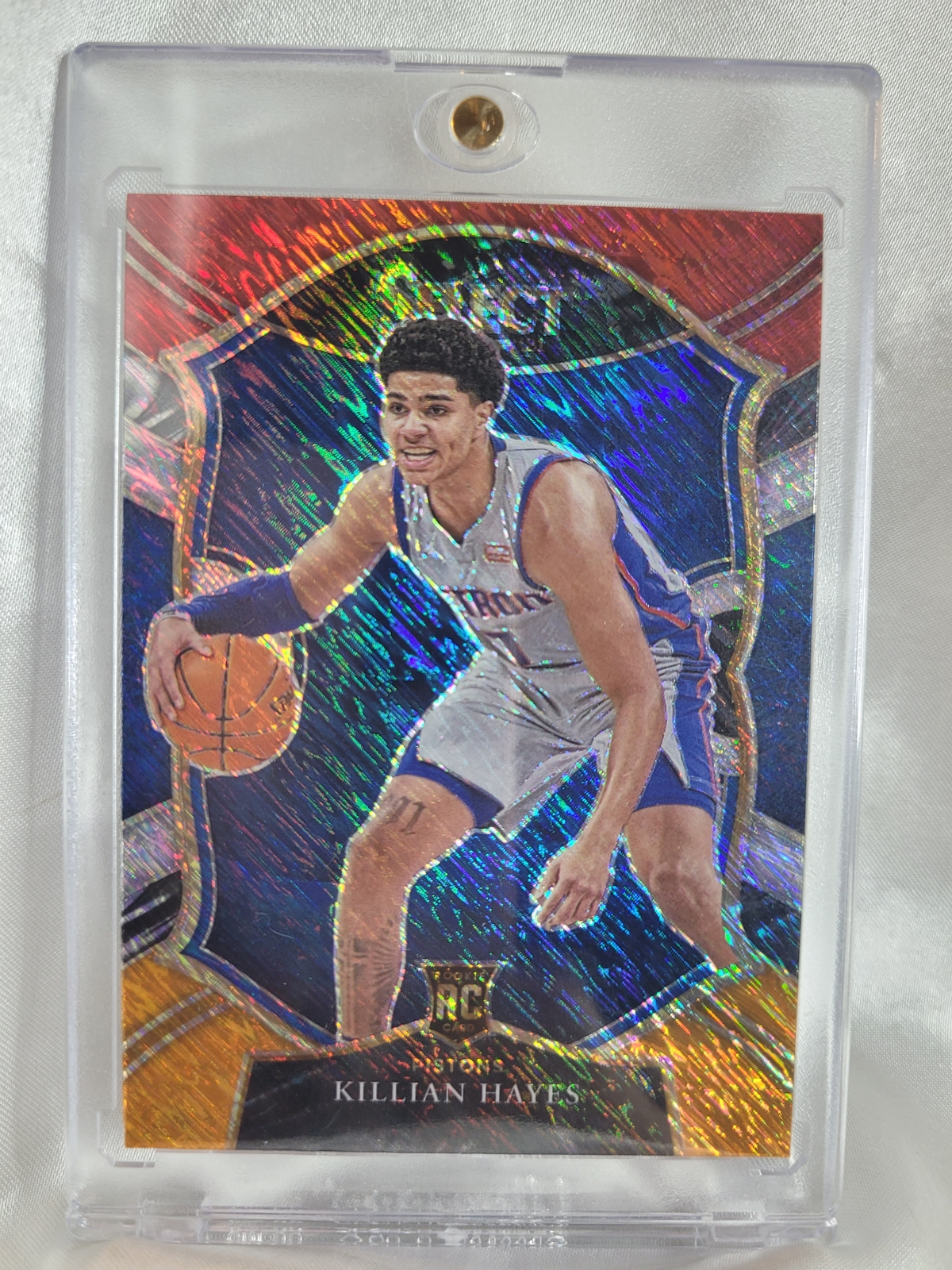 2020 Panini Select Killian Hayes Red White Orange Shimmer Prizm Rookie 67