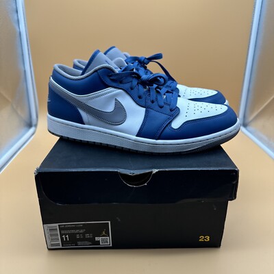 Size 11 Nike Air Jordan Low True Blue Grey White '553558-412