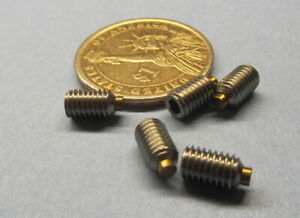 Brass-Tip Set Screw 5 FastenerParts Thread Size M3-0 18-8 Stainless Steel 