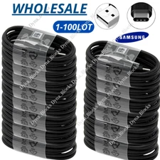 1-100 LOT USB Type C Cable Fast Charger Charging Cord For Samsung S10 iPhone 15