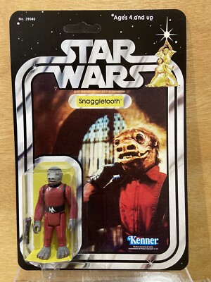 Vintage Recarded Star Wars Original Snaggletooth Action Figure 21 Back ANH