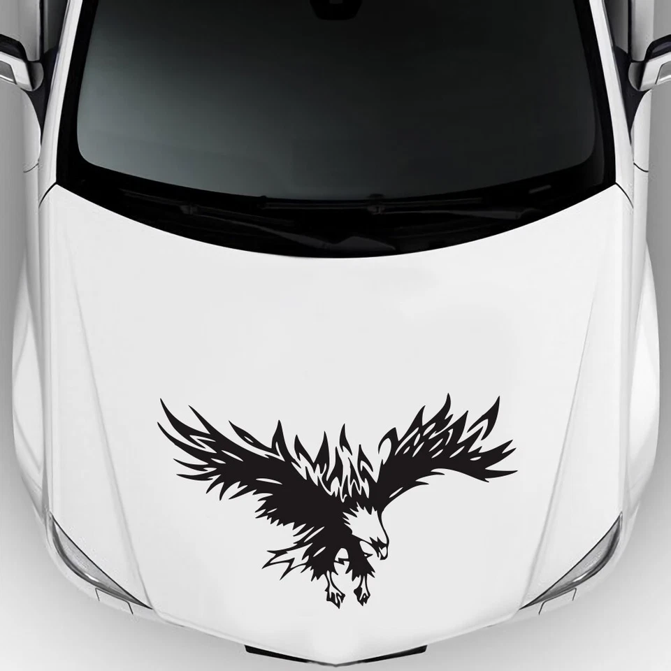 1 pieza pegatina de vuelo negra impermeable para capó del motor para coche SUV maletero barco Foto 4 de 4
