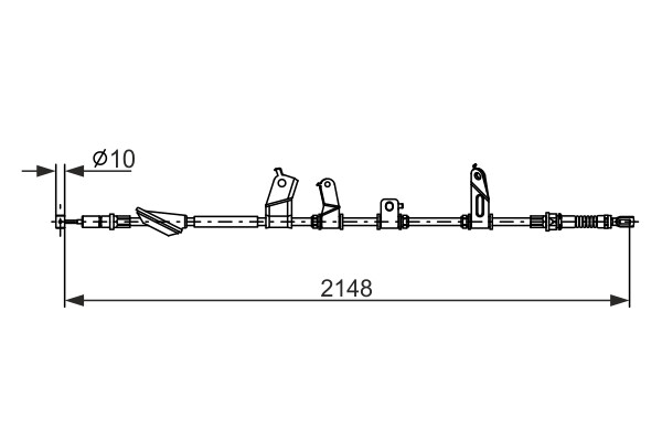 Bosch Handbremsseil Bremsseil Hinten Links Passend FüR Honda Civic Viii-image