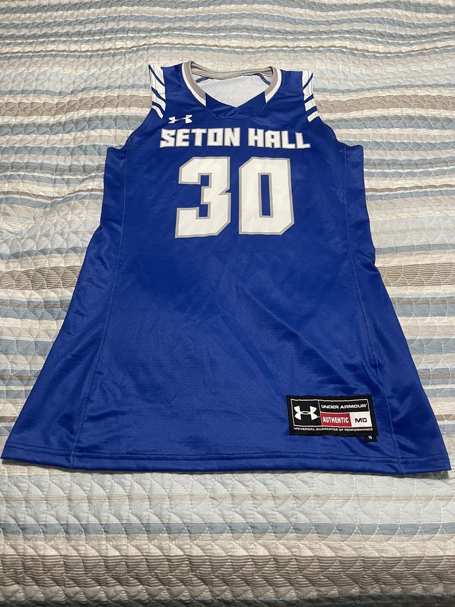 Under Armour Seton Hall Pirates #30 Women’s Blue Basketball Jersey Size  Medium
