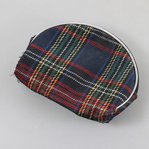 Antiguo Raro Escocés Tartán Mujeres Damas Pequeño Monedero Cartera Bolso Estuche Foto 2 de 4