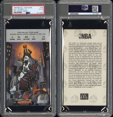 1998 NBA ALL STAR GAME KOBE BRYANT DEBUT/MICHAEL JORDAN MVP TICKET