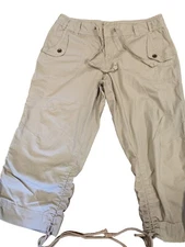 Gitano Crown Capri Pants 10 Stretch Drawstring Casual Outdoors Rip stop