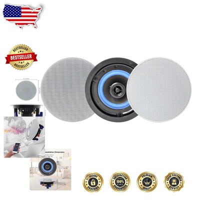 Dynamic 4-Inch Bluetooth Ceiling Speakers with Paintable Grills - Easy Install