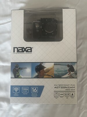 Naxa NDC-405 Waterproof HD Action 720p Camera With 6 Mounting Accessories NIB
