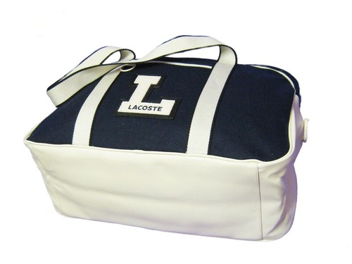 LACOSTE HOLDALL Weekender BAG Vintage N03 CAMPUS Dark Blue NEW - Picture 6 of 8