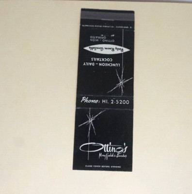 Matchbook Ottino's Restaurant Mayfield and Lunder Front Strike