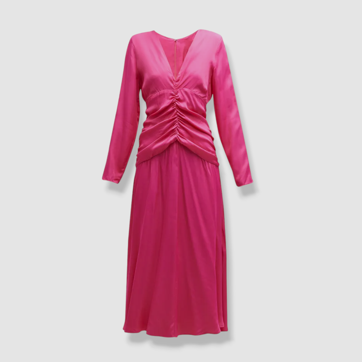 farm rio pink midi dress Farm Rio Cutout Short Balloon-Sleeve Midi Dress