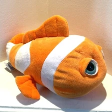 Finding Nemo Clown Fish 15" Plush Stuffed Animal Cuddle Toy Orange Striped Sea