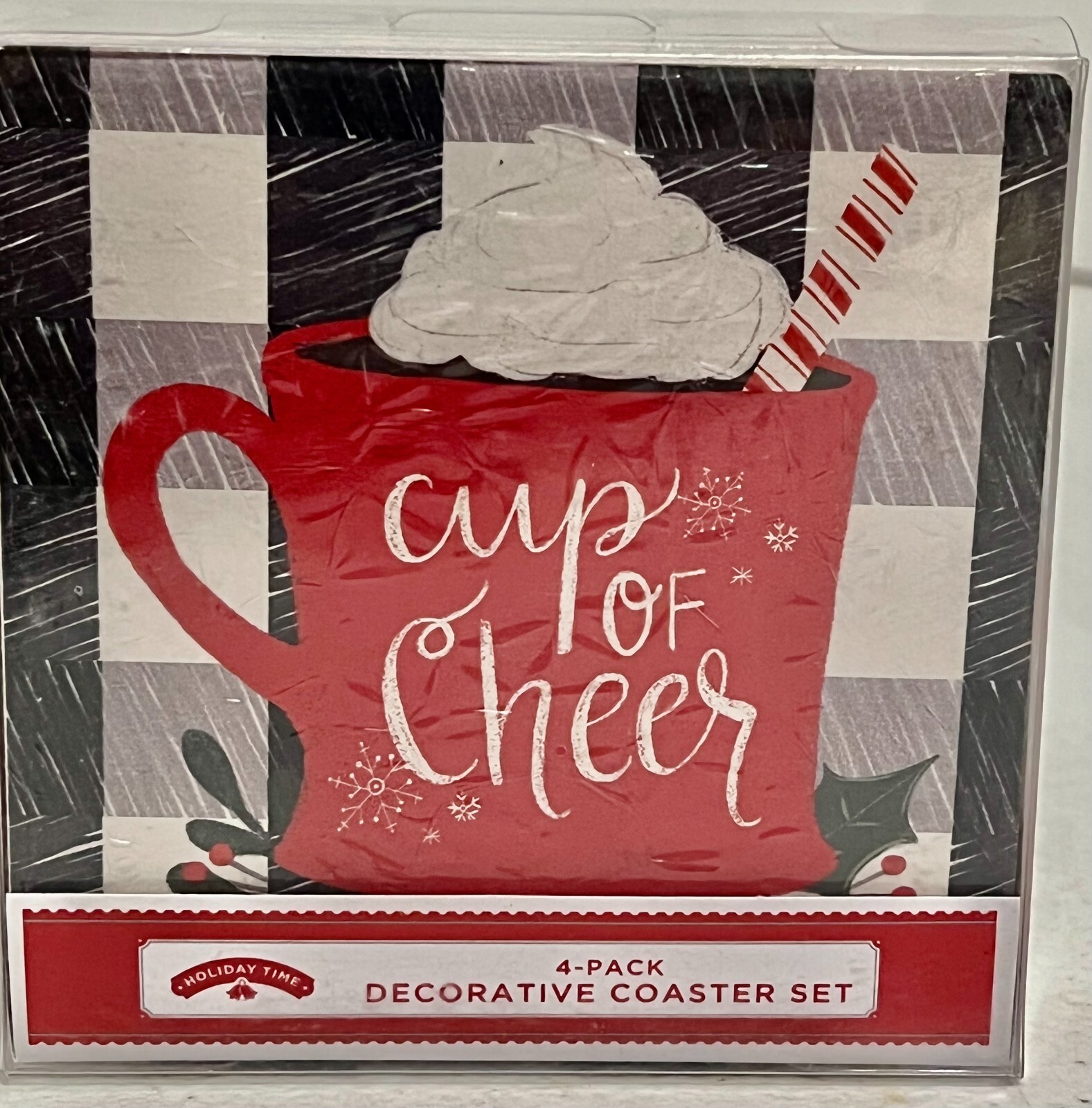 OCCASIONS KOHLS CHRISTMAS CUP OF CHEER 4COASTERS NEW!!! eBay