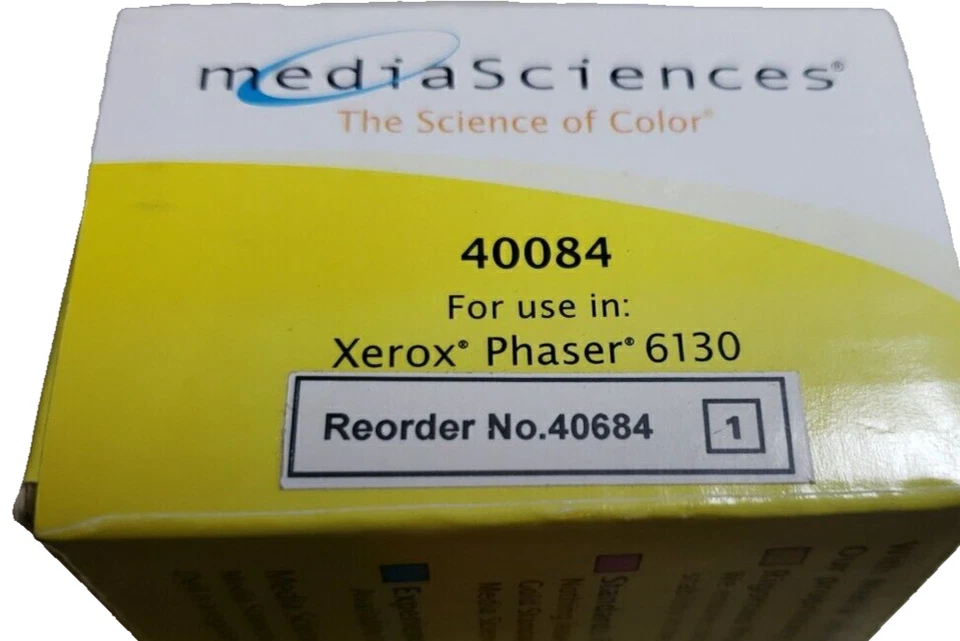 Toner amarelo Media Sciences para Xerox Phaser 6130 (novo na caixa) - Imagem 4 de 4