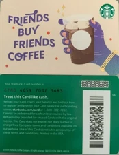 2020 STARBUCKS "FRIENDS BUY FRIENDS COFFEE" GIFT CARD #6180 NO VALUE MINT 