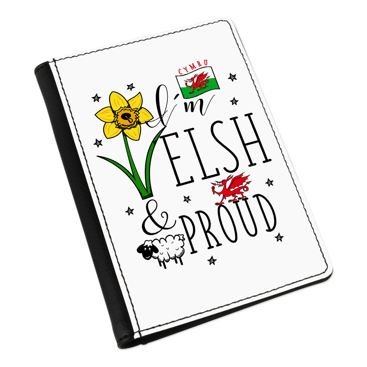 I'm Welsh And Proud Passport Holder Cover Case Wallet - Funny Wales Flag