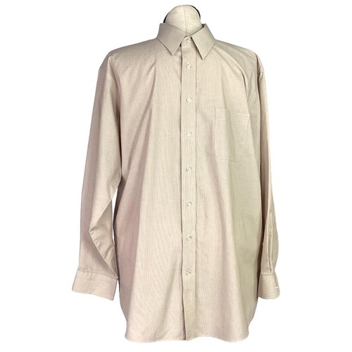 stafford mens travel easy-care broadcloth stretch fitted dress shirt Stafford Regular Fit Long Sleeve Travel Easy Care Broadcloth Fitted Shirt L  – Bundl Clothing main image 1