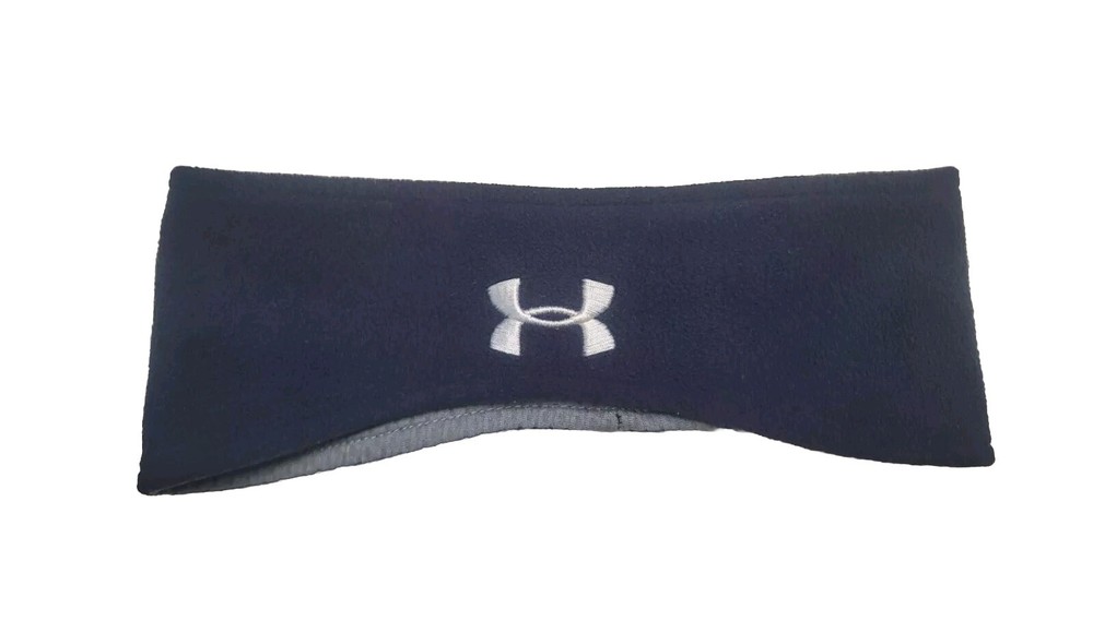 Under Armour Kids Navy Blue Fleece Headband for Warmth and Comfort  