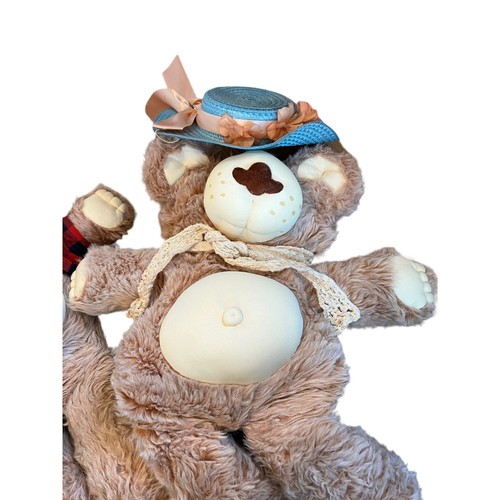 Vintage Lot 1985 Furskins Plush Bears Xavier Roberts 23" poster Tags - Picture 12 of 14
