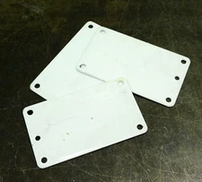 4.88" x 2.88" White Steel Junction Box Enclosure Back Panel Backplate Lot of 3