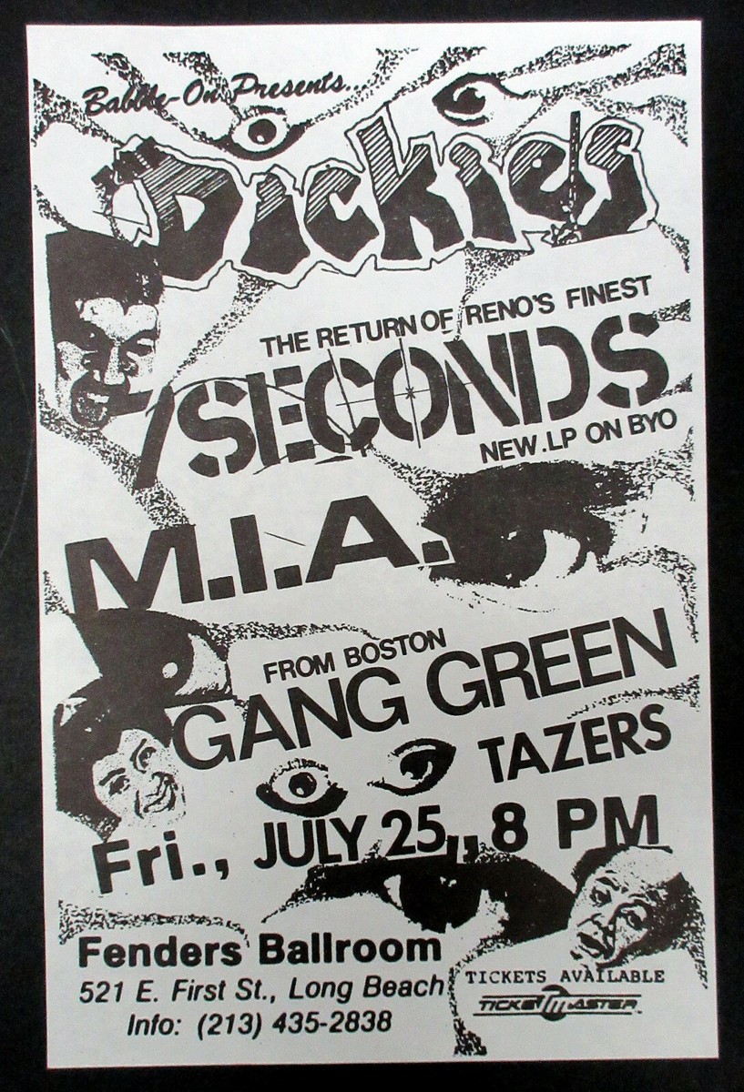 ミュージック THE CHECKES 1986 WINTER TOUR FLASH DVD DICKIES Fender's Ballroom 1986 PUNK Concert FLYER 7 Seconds