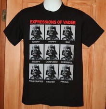 Vintage Star Wars Darth Vader T-Shirt M Expressions Of Vader Blue tag Black