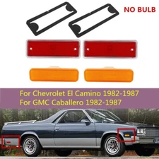 Set of 4 Front Rear Side Marker Light No Bulb For 1982-1987 El Camino Caballero