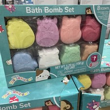 Set Of 8 Squishmallow Children's Bath Bombs - 5.29 0z Ea 8 Charms Surprise
