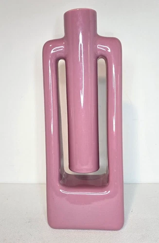Vintage MCM Haeger Pottery Gardenhouse Royal 8705 Ikebana ABSTRACT Vase 14” Pink
