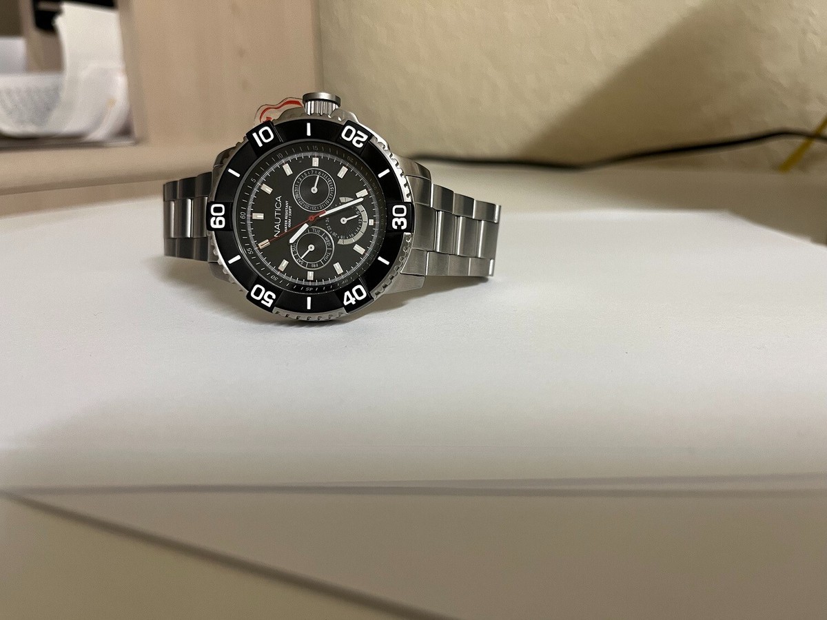 Men's NAUTICA NST 501 Multifunction Stainless steel watch 46mm | eBay