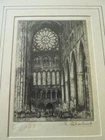 Original Etching Westminster Abbey by Edward Sharland 1884-1967 (signed)