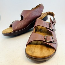 REDUCED SAS Bravo Heel Strap Sandal Brown Leather Men display picture 1
