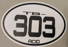 Roland TB 303 acid eurostyle 4"x6" oval sticker synthesizer synth techno vintage