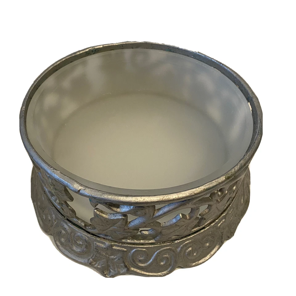 ❤️ PARTYLITE Hierro Rústico Metal Hiedra Vid Jardín Candelabro Grande Cuenco 7.5" Foto 3 de 4