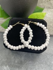 2  Gold-tone Wood Bead Earring Set Boho Retro Drop Dangle New Free Ship A2019