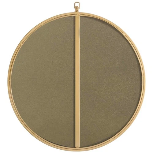 Elegant Decor Rowan 24" Round Metal Frame Hooked Mirror in Brass - Picture 4 of 9
