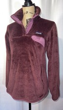 Patagonia Fleece Jacket Womens Medium Purple Snap Pockets Outdoors Polartec L89