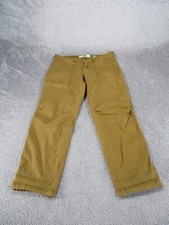 Anthropologie Pants Womens 27 Petite The Wanderer Tan Cotton Blend Crop 