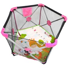 Safety Playpen Portable Foldable Mesh Playard Infants Toddler Fence indoor outdo
