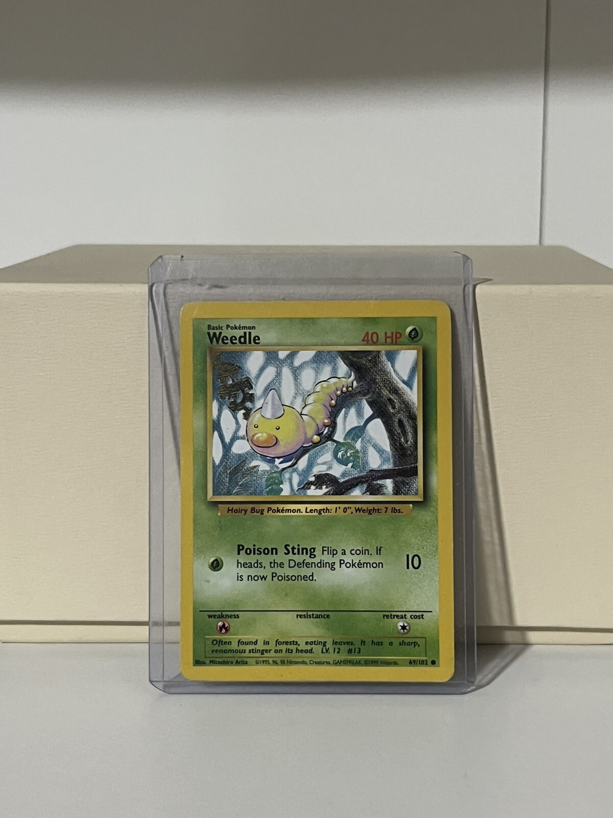 1999 WEEDLE 69/102 Pokemon Base Set Card NM/LP WOTC Common