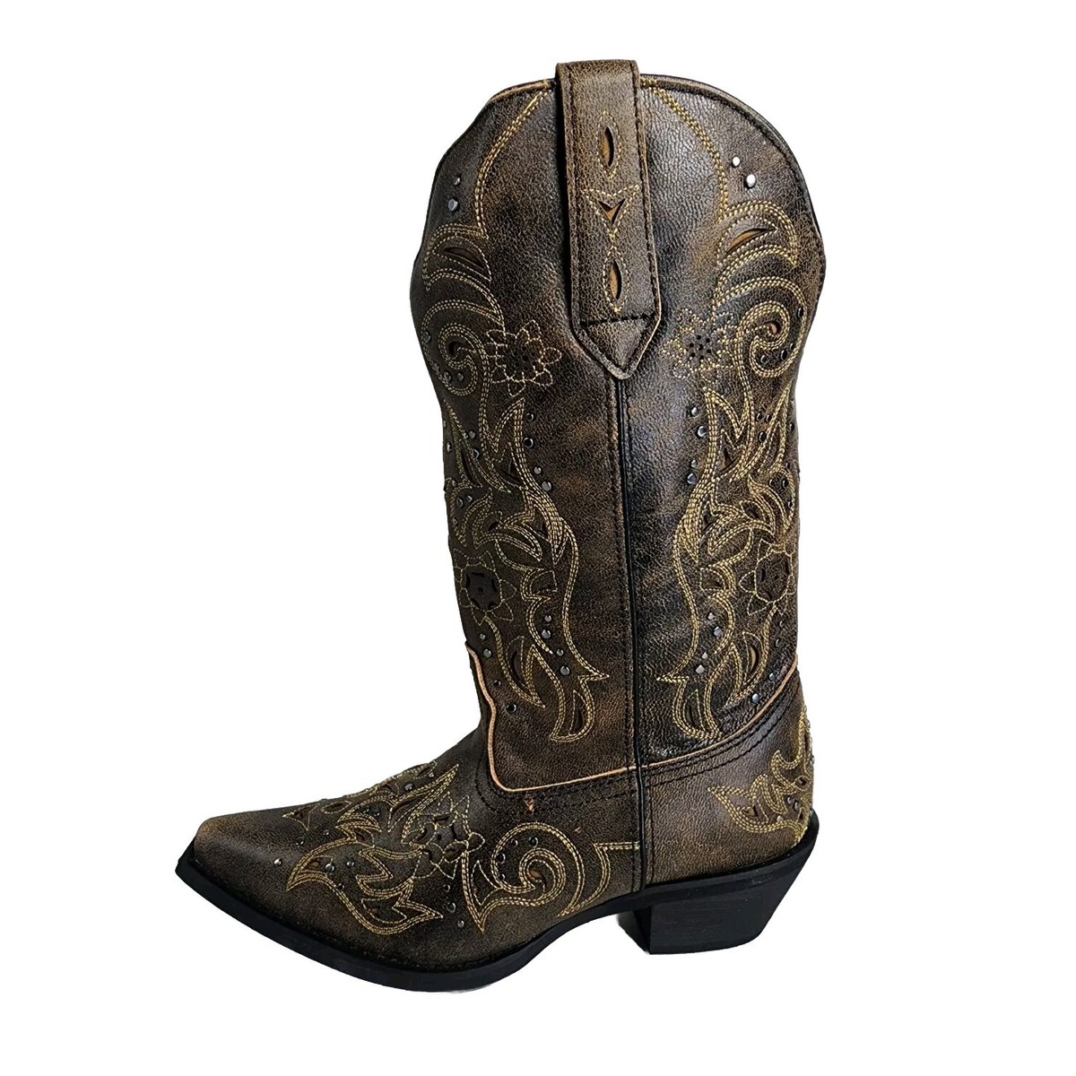 Laredo Womens Western Boots Vanessa Snip Toe Cowgirl Black Brown - Main Image