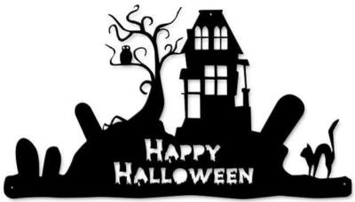 Happy Halloween Cutout Laser Cut Metal Sign
