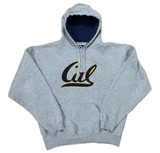 California Golden Bears Hoodie Sweatshirt Gray J. America Sz M Classic NCAA