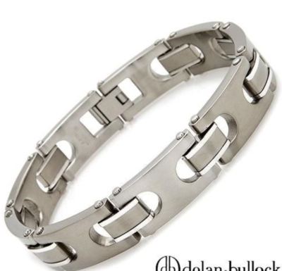  Dolan Bullock tuscany sstl titanium 18k gold Bracelets  nbr01400 FAST SHIP $400