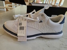 adidas MC70 SL Mens Spikeless Golf Trainers Leather White/Navy UK 12